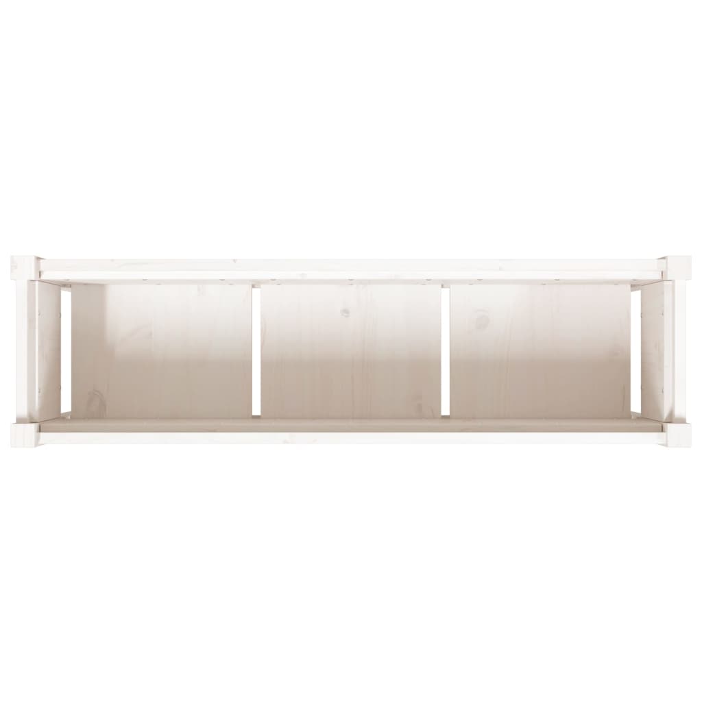 vidaXL Jardinières 2 pcs avec pieds blanc bois de pin massif