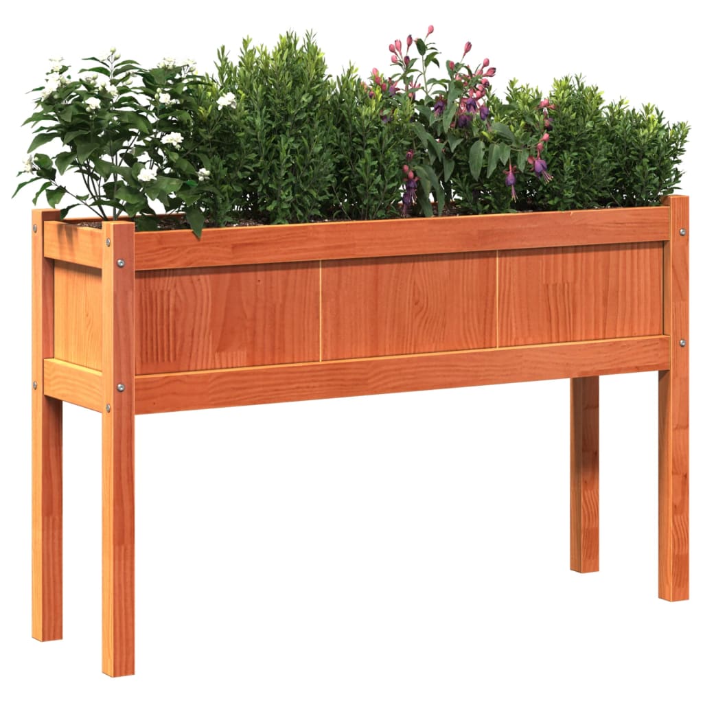 vidaXL Jardinières avec pieds et pieds 110x31x70 cm bois de pin massif