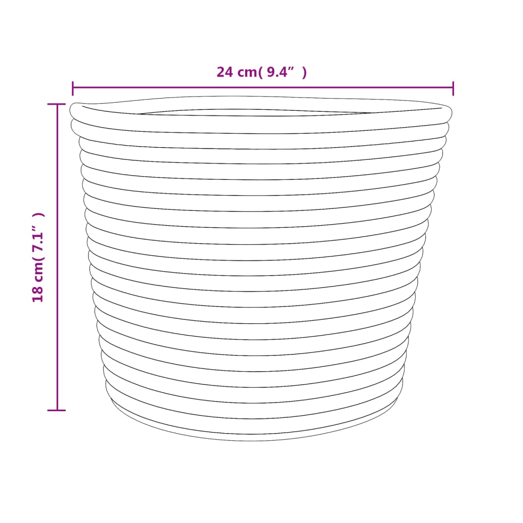 vidaXL Paniers de rangement 2 pcs beige et blanc Ø24x18 cm coton