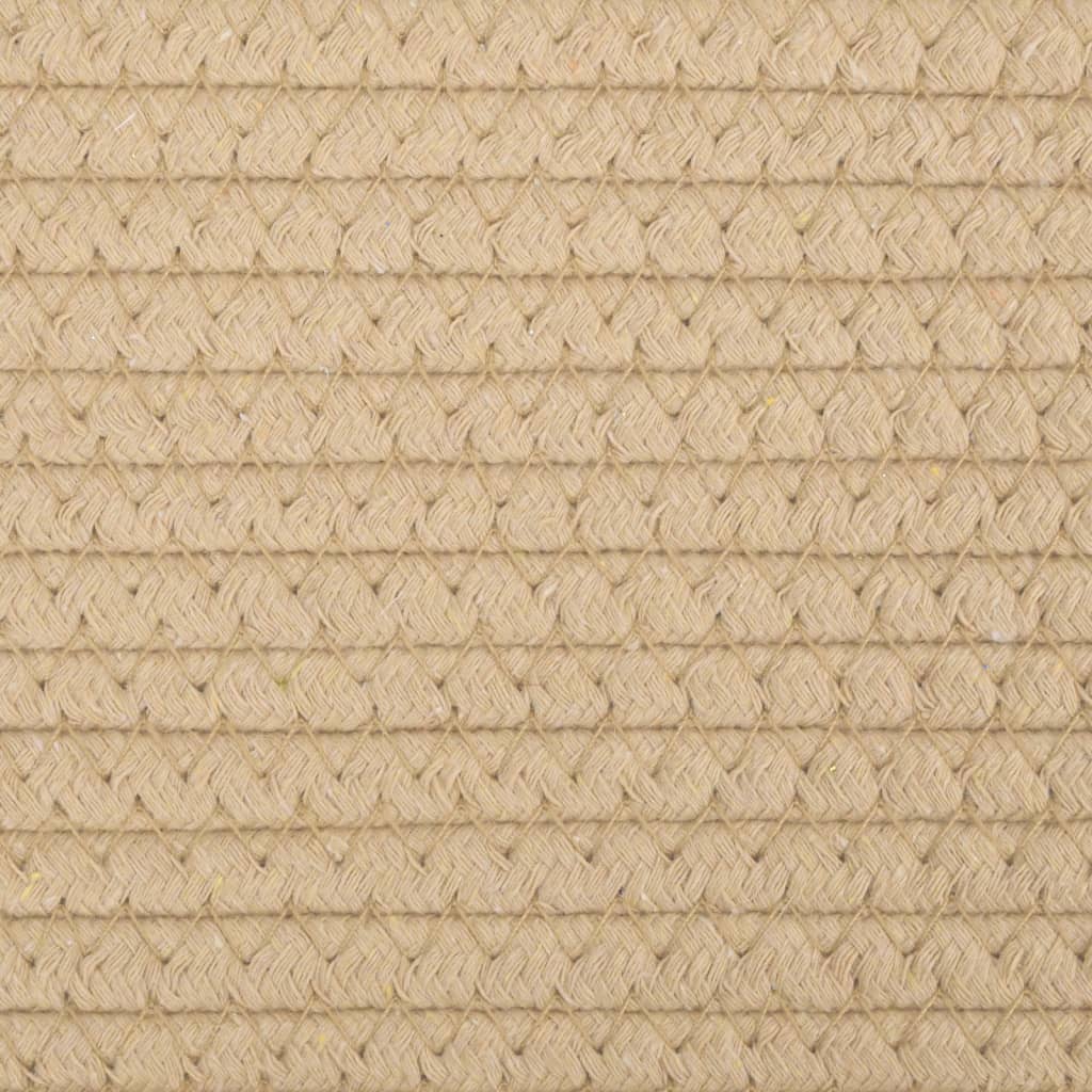 vidaXL Panier de rangement beige et blanc Ø40x25 cm coton