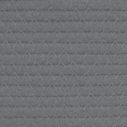 vidaXL Panier de rangement gris et blanc Ø40x35 cm coton