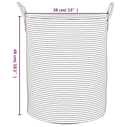 vidaXL Panier de rangement beige et blanc Ø38x46 cm coton