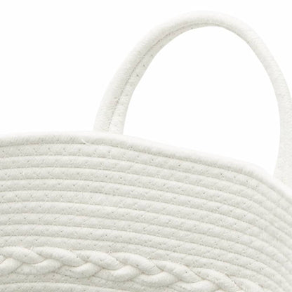 vidaXL Panier de rangement gris et blanc Ø43x38 cm coton