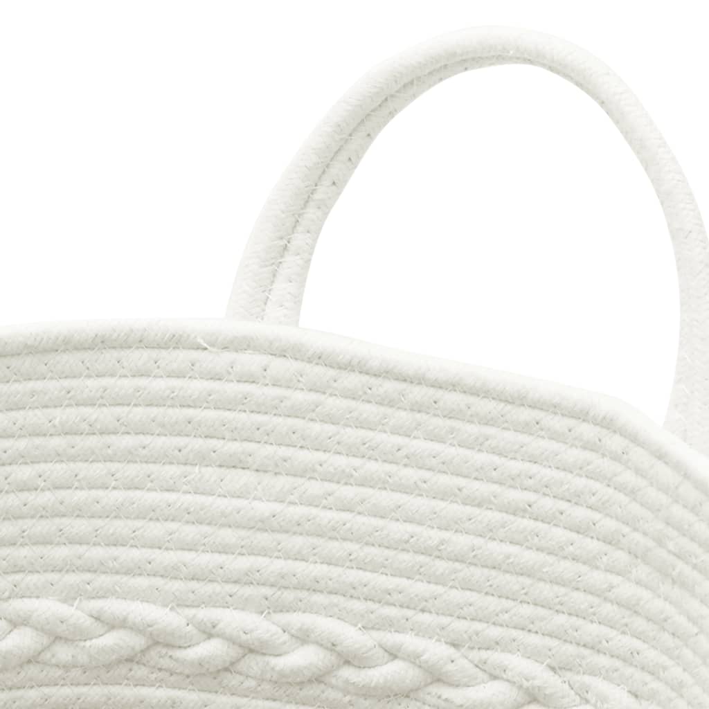 vidaXL Panier de rangement gris et blanc Ø43x38 cm coton