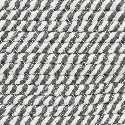 vidaXL Panier de rangement gris et blanc Ø43x38 cm coton