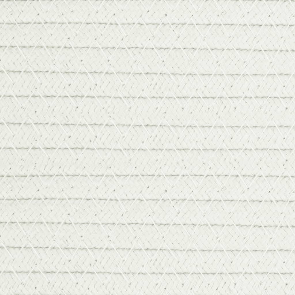 vidaXL Panier de rangement marron et blanc Ø43x38 cm coton