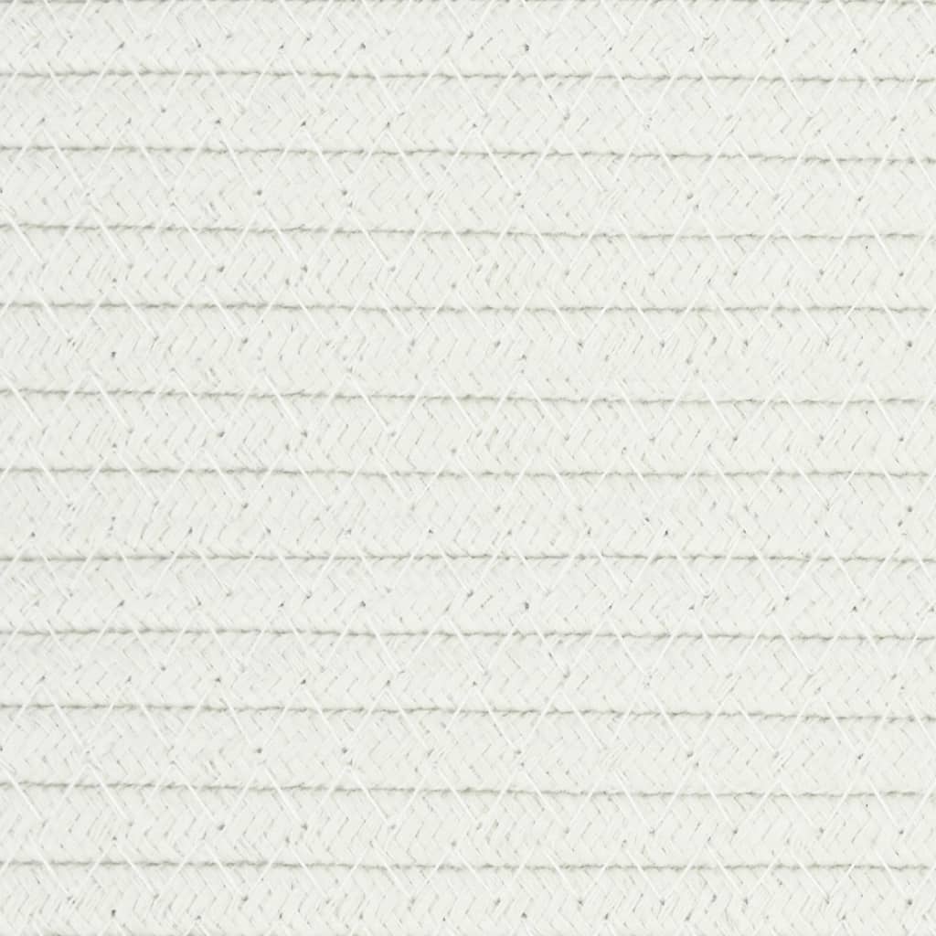 vidaXL Panier de rangement gris et blanc Ø51x33 cm coton