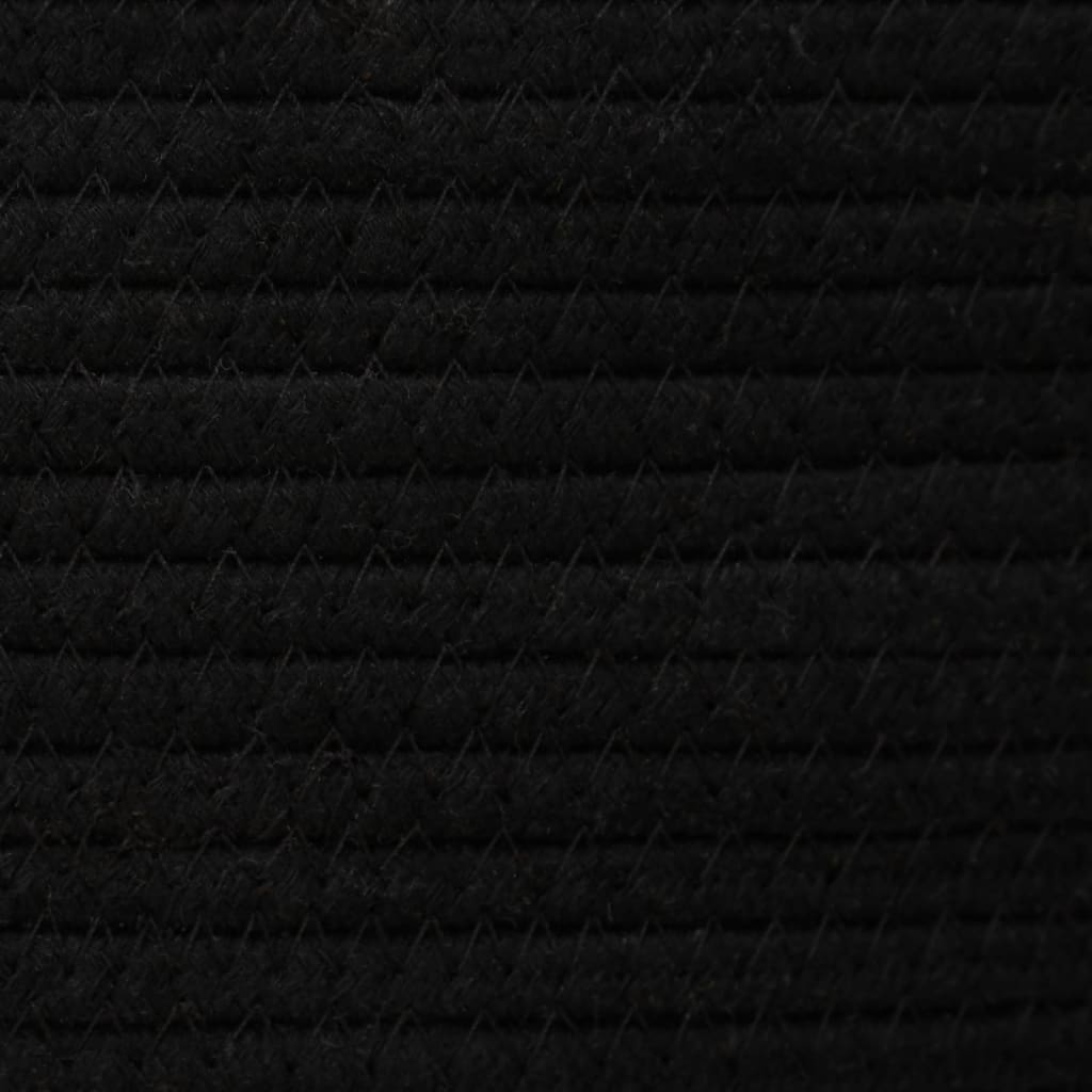 vidaXL Panier de rangement noir et blanc Ø49x65 cm coton