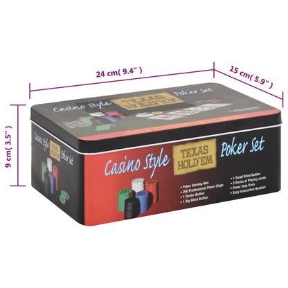 vidaXL Jeu de jetons de poker 200 pcs 4 g