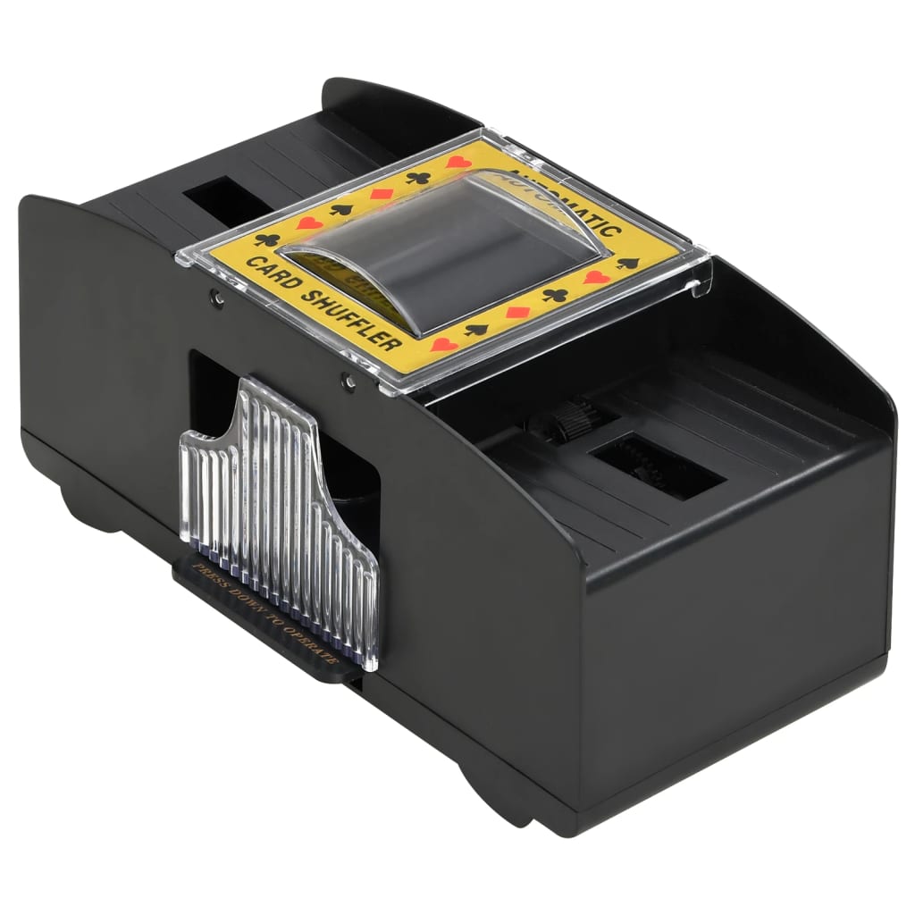 vidaXL Mélangeur de cartes automatique noir 2 jeux