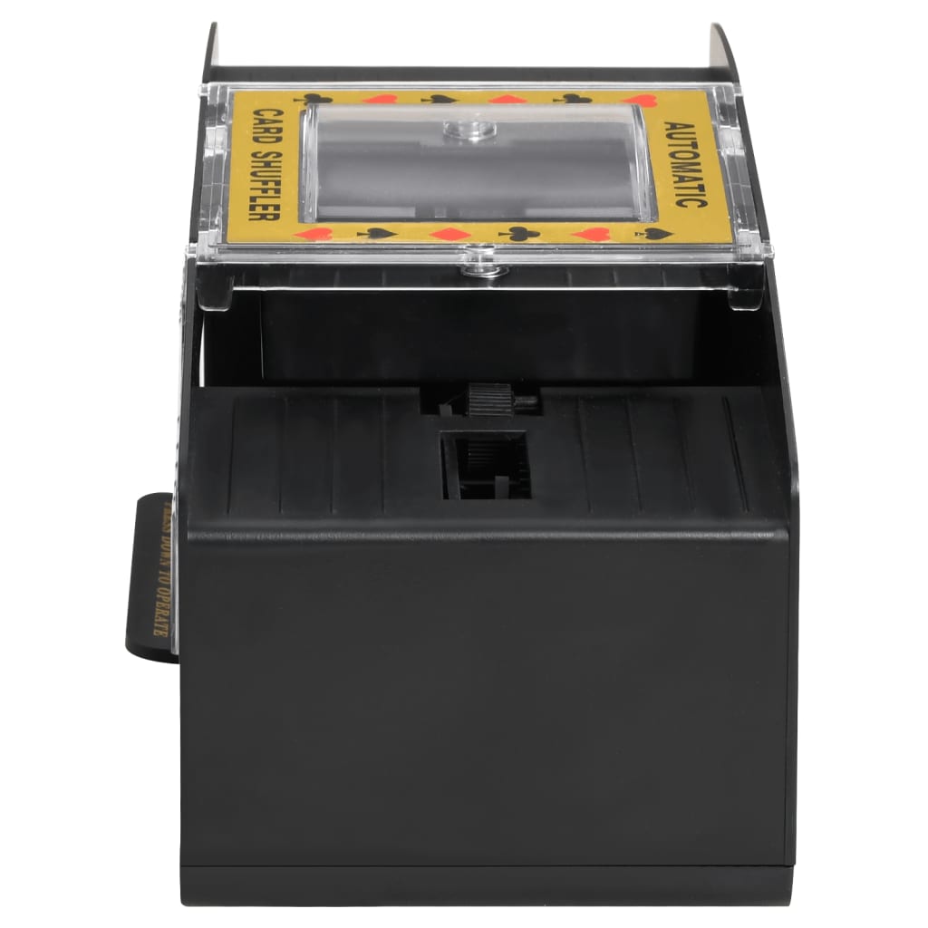 vidaXL Mélangeur de cartes automatique noir 2 jeux
