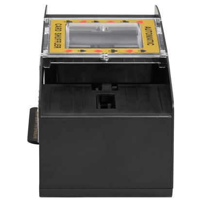 vidaXL Mélangeur de cartes automatique noir 2 jeux