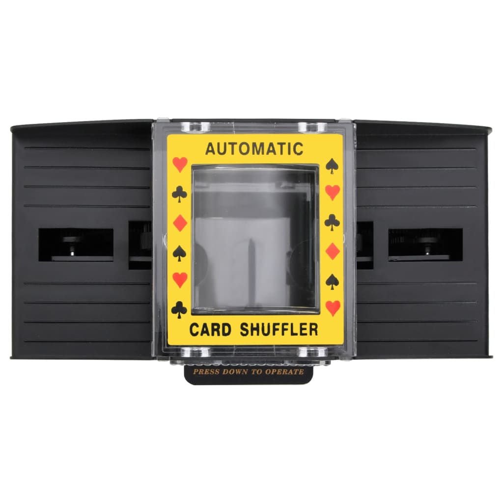 vidaXL Mélangeur de cartes automatique noir 2 jeux