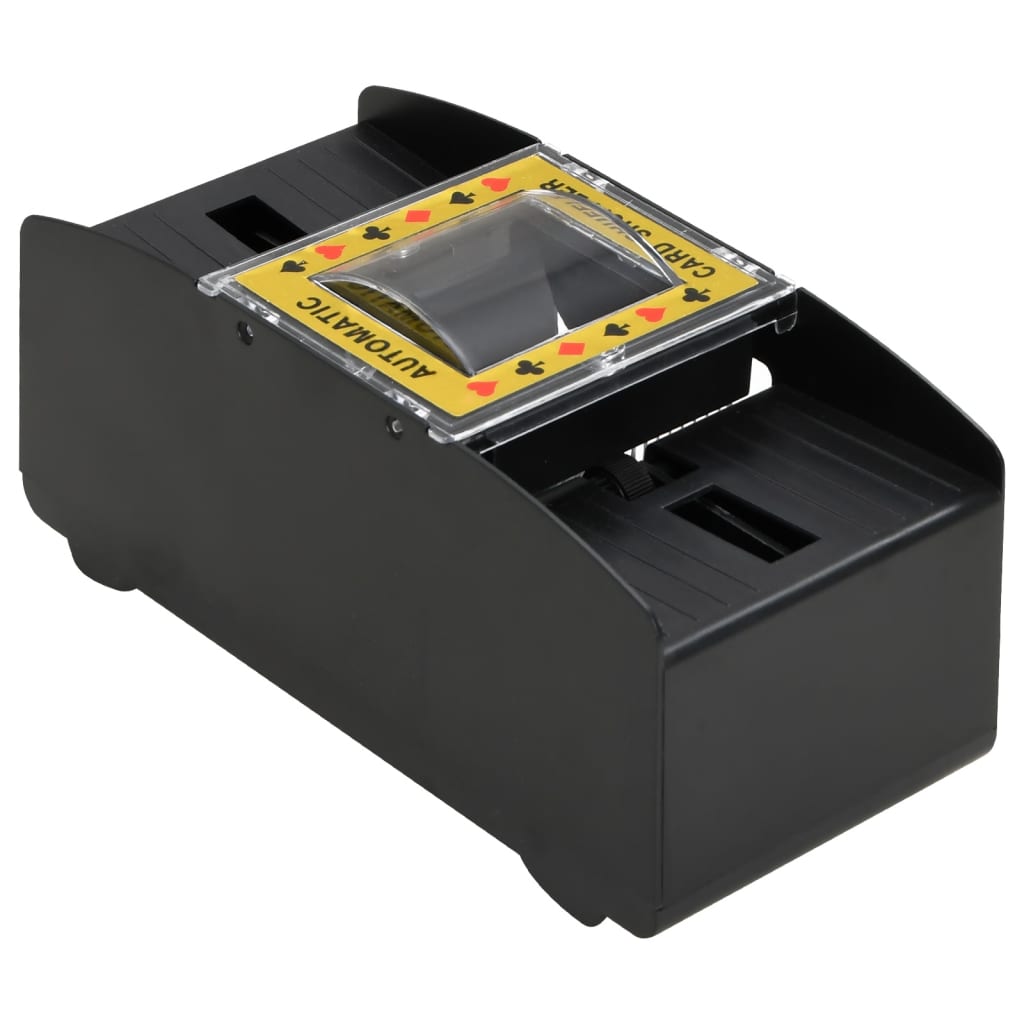 vidaXL Mélangeur de cartes automatique noir 2 jeux