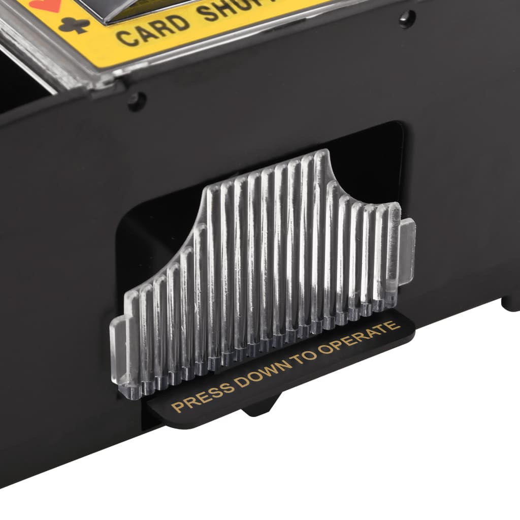 vidaXL Mélangeur de cartes automatique noir 2 jeux
