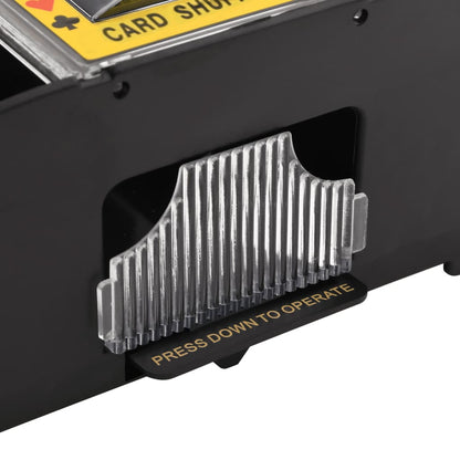vidaXL Mélangeur de cartes automatique noir 2 jeux