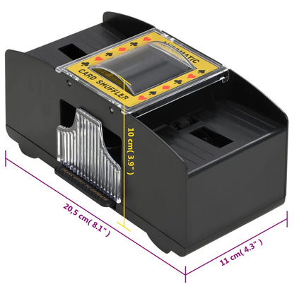 vidaXL Mélangeur de cartes automatique noir 2 jeux