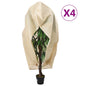 vidaXL Housses de protection pour plantes avec fermeture éclair 4 pcs