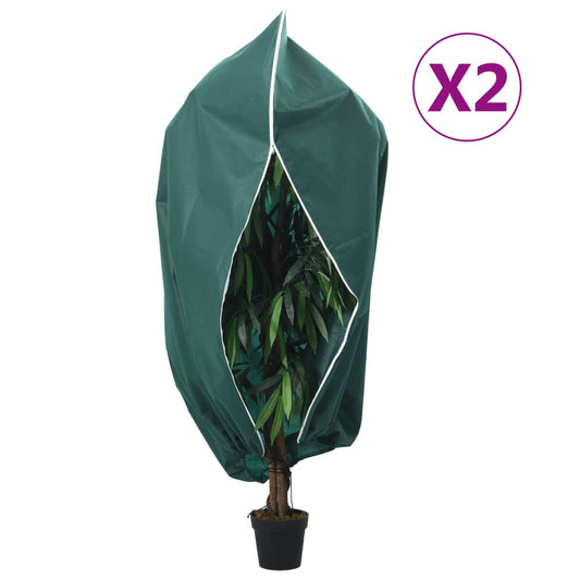 vidaXL Housses de protection pour plantes avec fermeture éclair 2 pcs