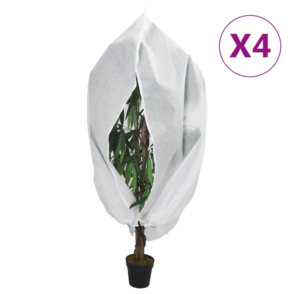 vidaXL Housses de protection pour plantes avec fermeture éclair 4 pcs