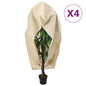 vidaXL Housses de protection pour plantes avec fermeture éclair 4 pcs