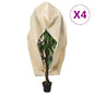 vidaXL Housses de protection pour plantes avec fermeture éclair 4 pcs