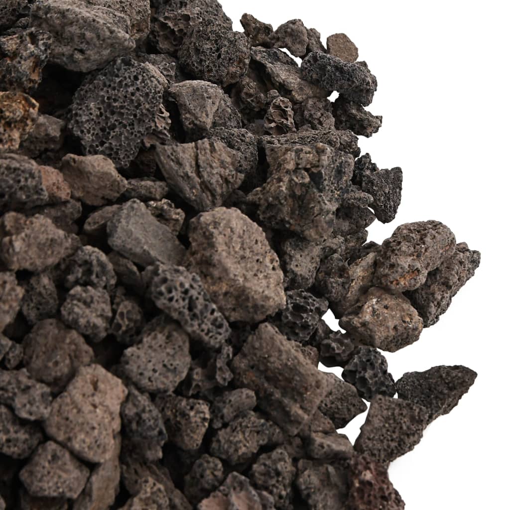 vidaXL Roches volcaniques 10 kg noir 1-2 cm