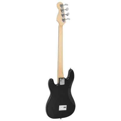 vidaXL Guitare basse électrique de débutants sac brun et blanc 4/4 46"