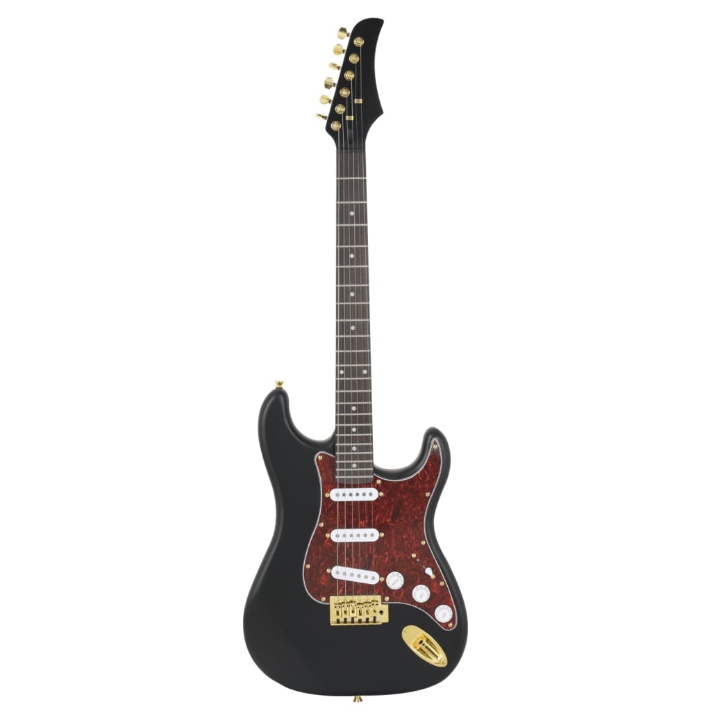 vidaXL Guitare électrique pour débutants et sac noir et doré 4/4 39"