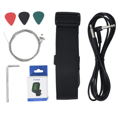 vidaXL Guitare électrique pour débutants et sac noir et doré 4/4 39"
