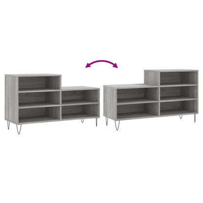 vidaXL Armoire à chaussures Sonoma gris 102x36x60 cm Bois d'ingénierie