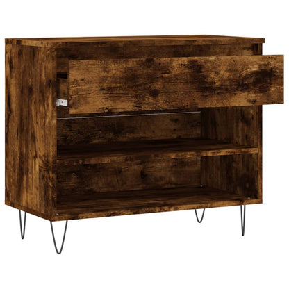 vidaXL Armoire à chaussures Chêne fumé 70x36x60 cm Bois d'ingénierie