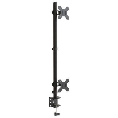 vidaXL Support de moniteur double noir acier VESA 75/100 mm