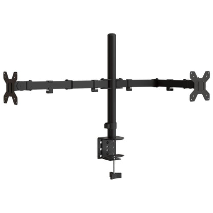 vidaXL Support de moniteur double noir acier VESA 75/100 mm