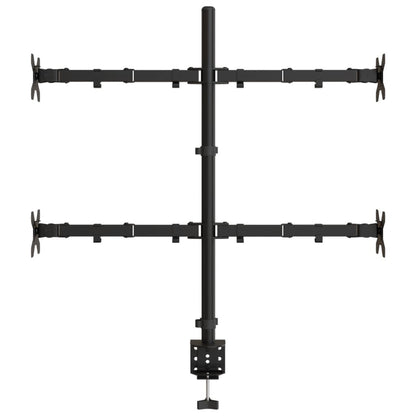 vidaXL Support de moniteur noir acier VESA 75/100 mm