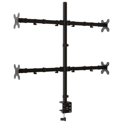 vidaXL Support de moniteur noir acier VESA 75/100 mm
