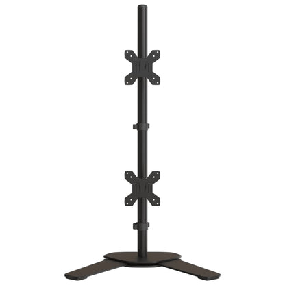vidaXL Support de moniteur double noir acier VESA 75/100 mm