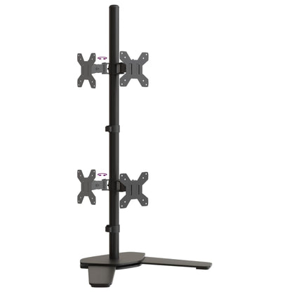 vidaXL Support de moniteur double noir acier VESA 75/100 mm