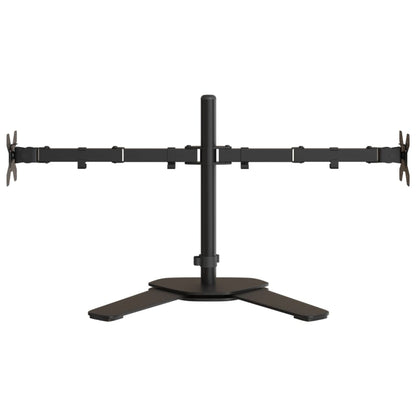 vidaXL Support de moniteur double noir acier VESA 75/100 mm