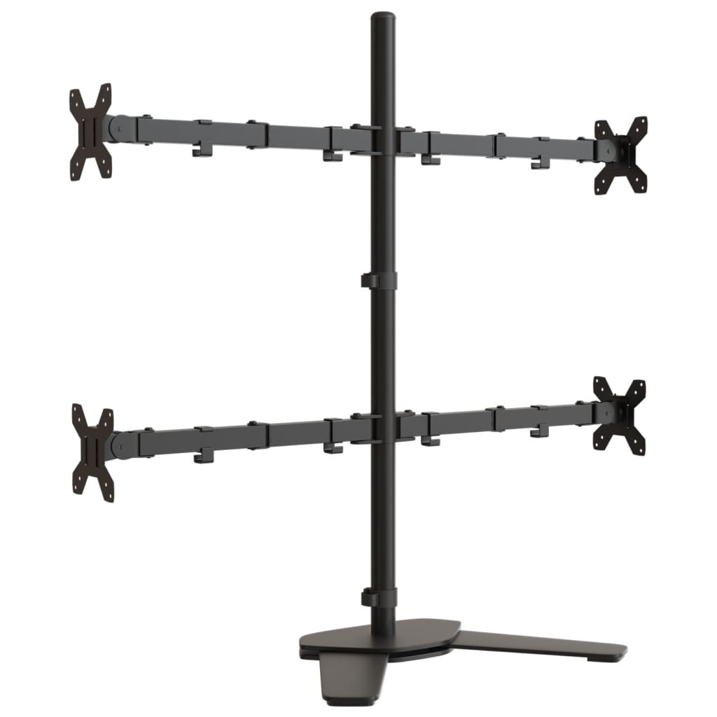 vidaXL Support de moniteur noir acier VESA 75/100 mm