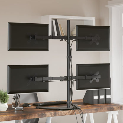 vidaXL Support de moniteur noir acier VESA 75/100 mm