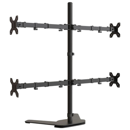 vidaXL Support de moniteur noir acier VESA 75/100 mm