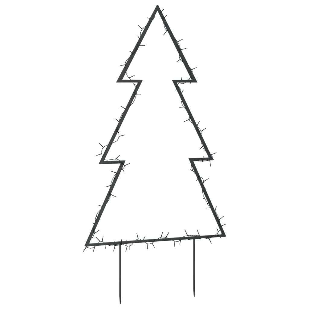 vidaXL Décoration lumineuse arbre de Noël avec piquets 80 LED 60 cm