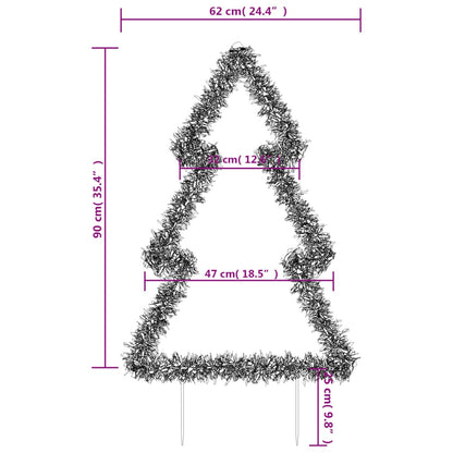 vidaXL Décoration lumineuse arbre de Noël avec piquets 115 LED 90 cm