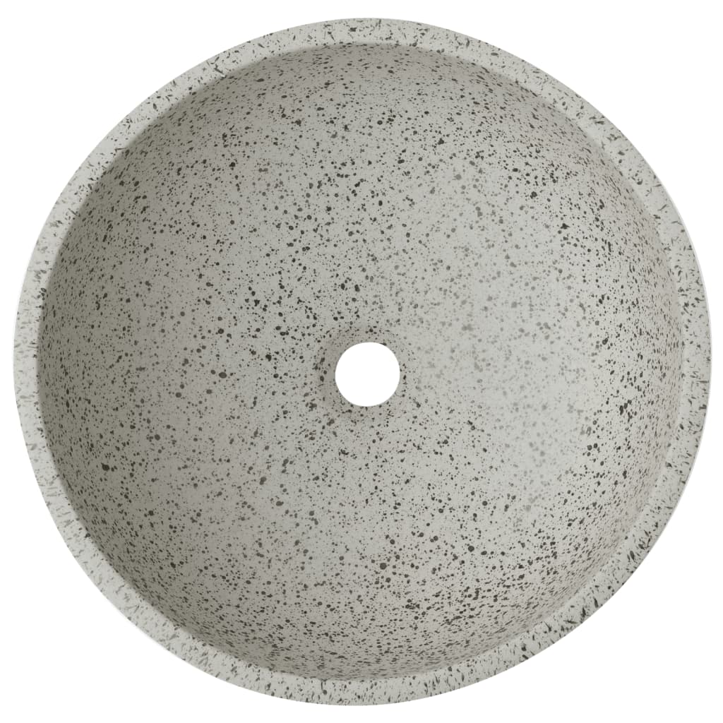 vidaXL Vasque à poser gris rond Φ41x14 cm céramique