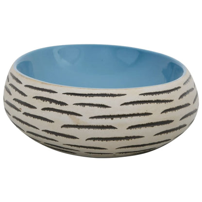 vidaXL Vasque à poser multicolore ovale 59x40x15 cm céramique