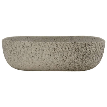 vidaXL Vasque à poser gris rectangulaire 48x37,5x13,5 cm céramique