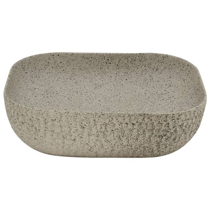 vidaXL Vasque à poser gris rectangulaire 48x37,5x13,5 cm céramique