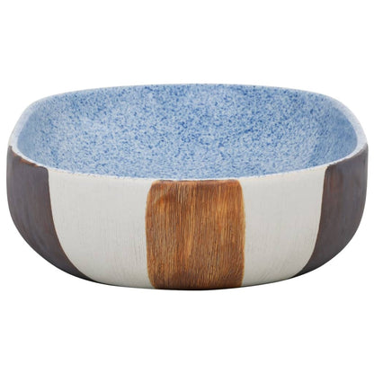vidaXL Vasque à poser multicolore ovale 59x40x14 cm céramique