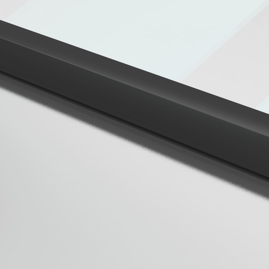 vidaXL Porte intérieure mince noir 93x201,5 cm verre trempé aluminium